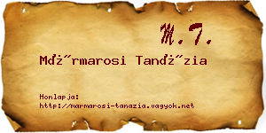 Mármarosi Tanázia névjegykártya